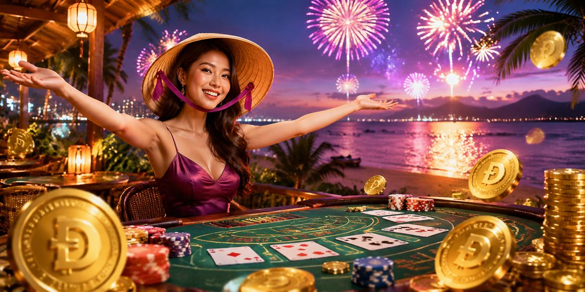 Phụ nữ đội nón lá tại Vũng Tàu tham gia bài Baccarat trực tuyến với ưu đãi tc2