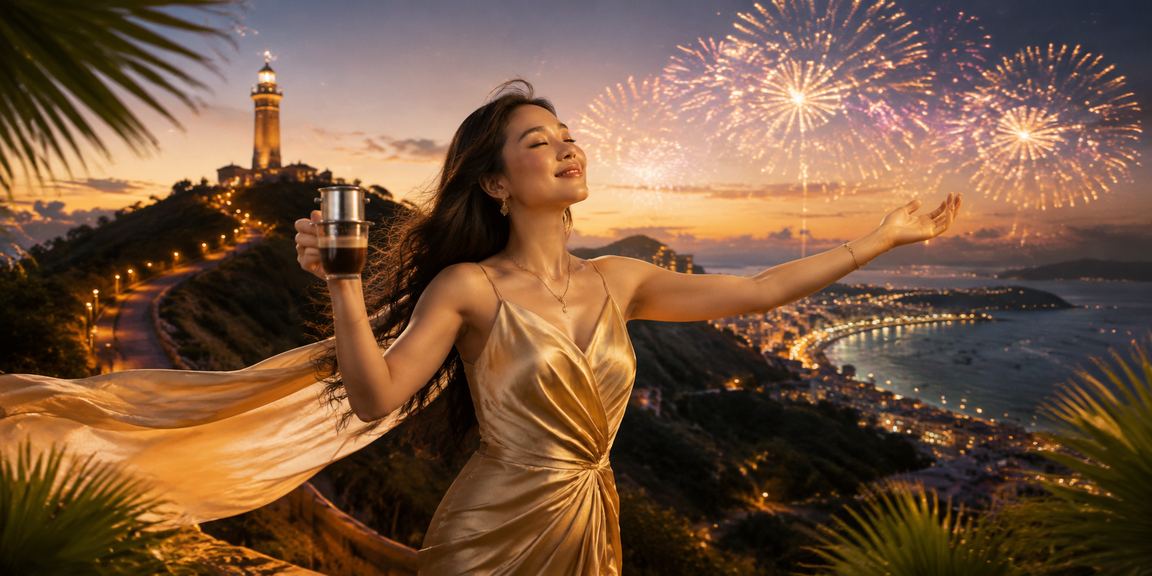 Người dùng Vũng Tàu uống cà phê và kiểm tra ưu đãi VIP bonus tại tc2